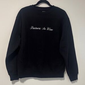 Brunette The Label Black 'Partners In Wine' Sweatshirt